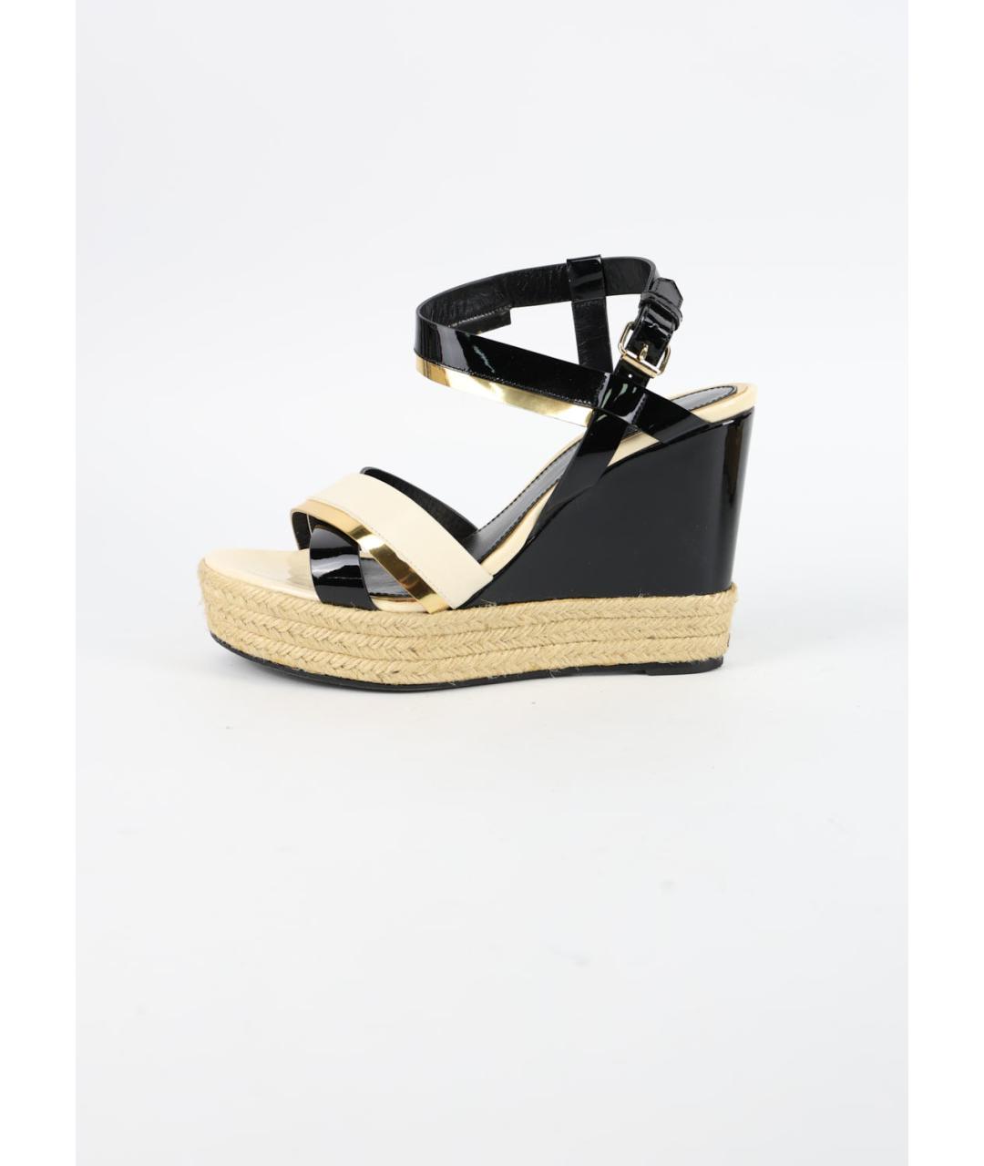 LANVIN Мульти босоножки из лакированной кожи, фото 6