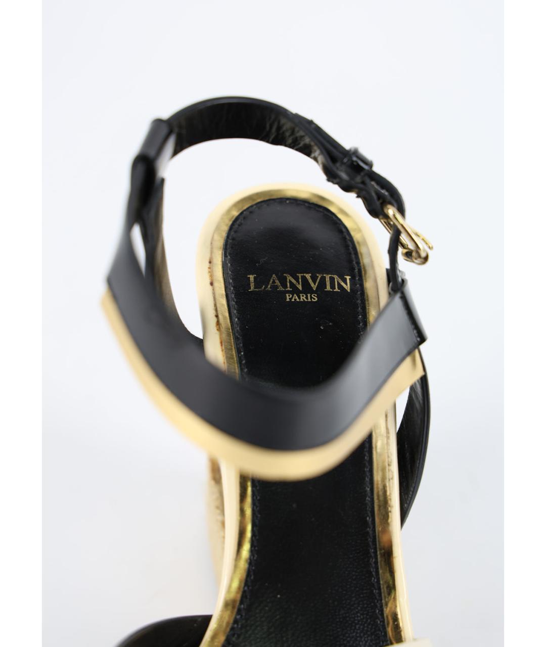 LANVIN Мульти босоножки из лакированной кожи, фото 3