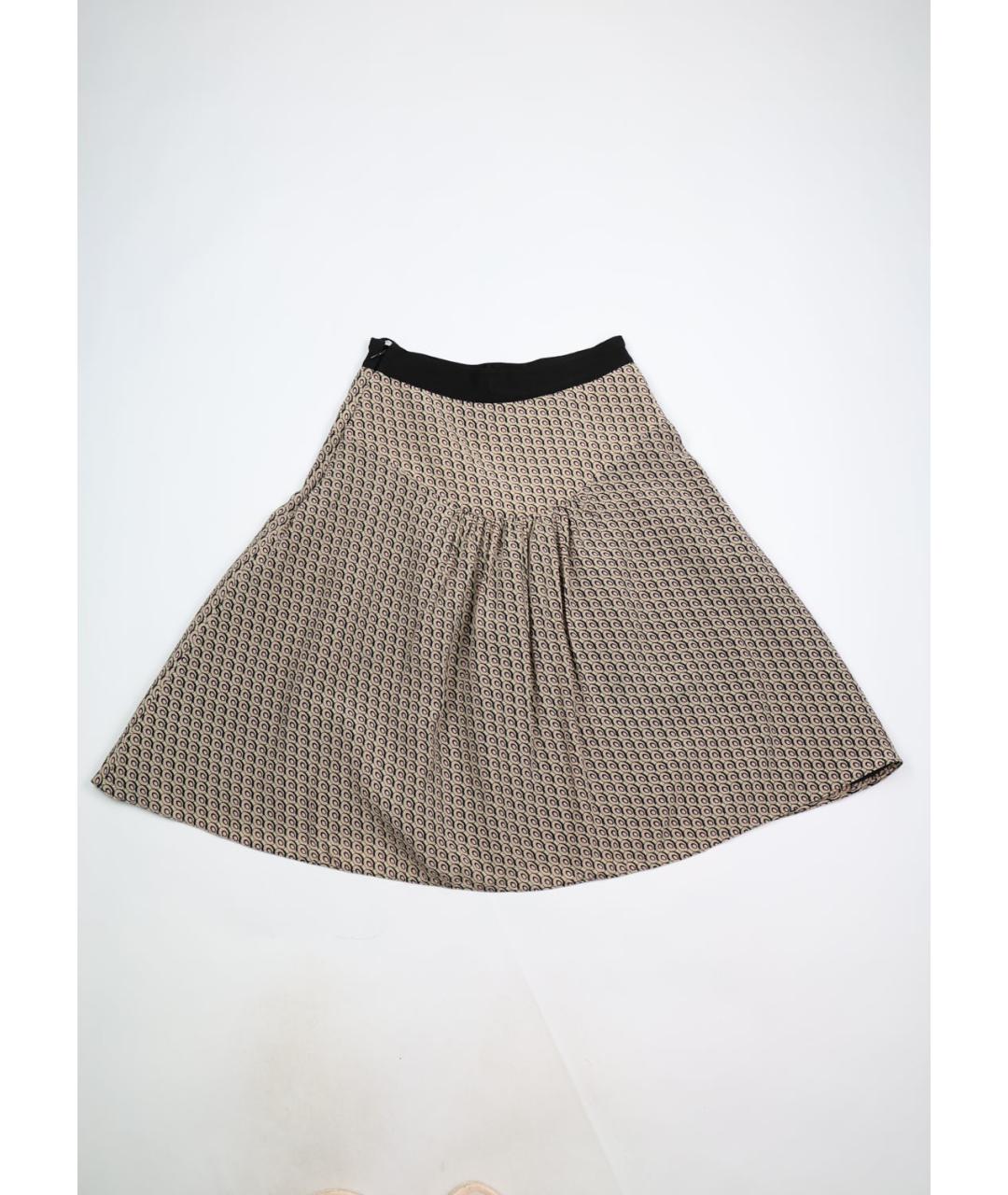 PRADA Мульти шелковая юбка миди, фото 4