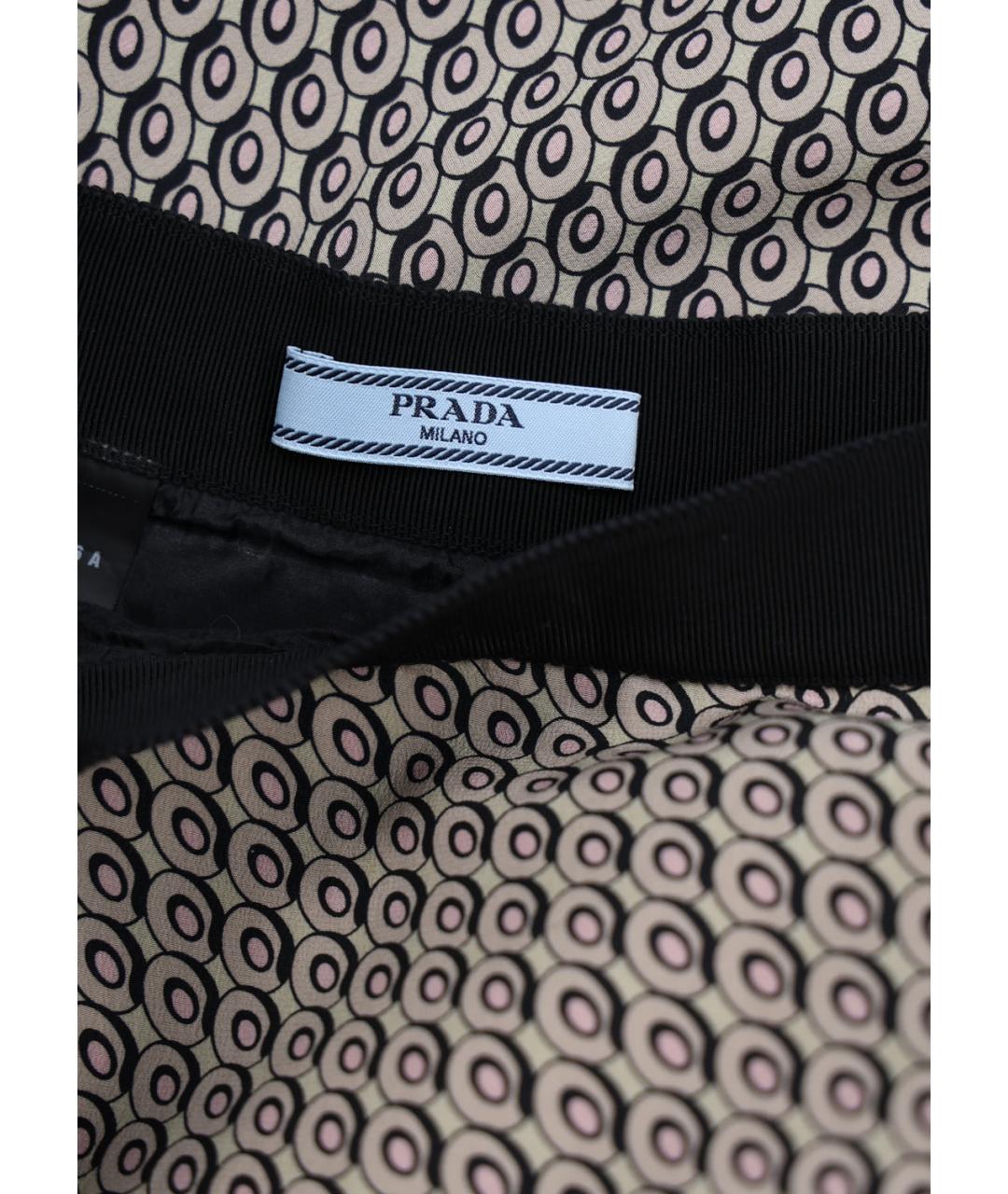 PRADA Мульти шелковая юбка миди, фото 5