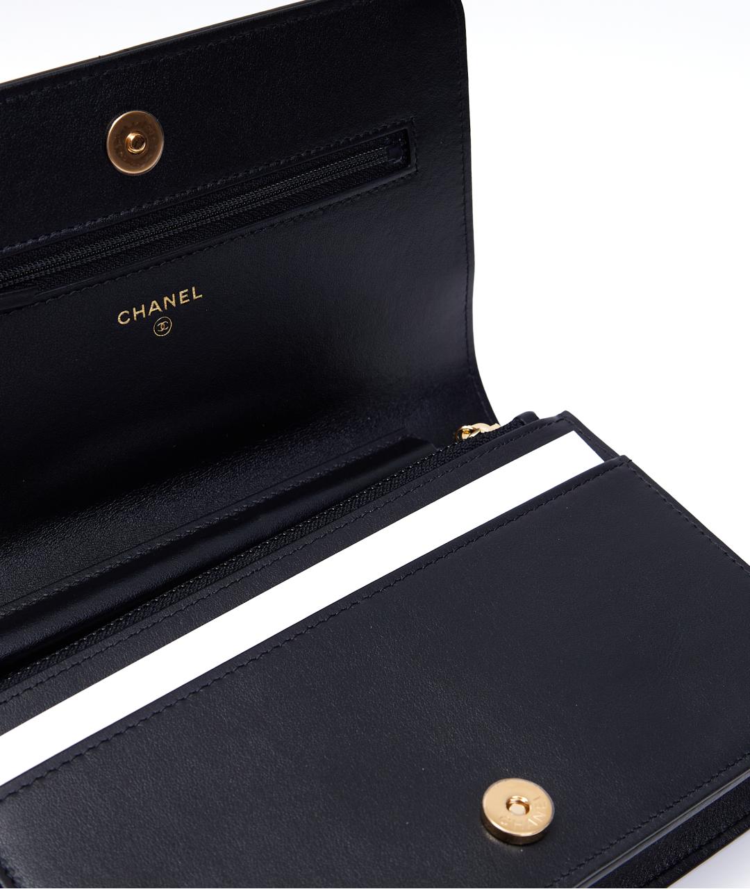 CHANEL Черная кожаная сумка через плечо, фото 4