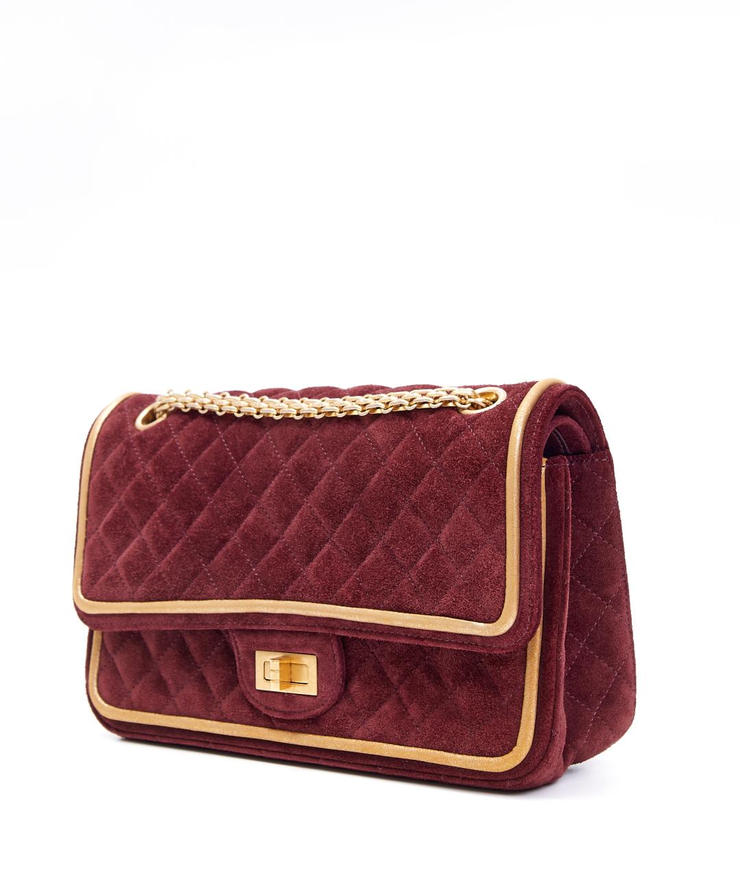 CHANEL Бордовая замшевая сумка через плечо, фото 2