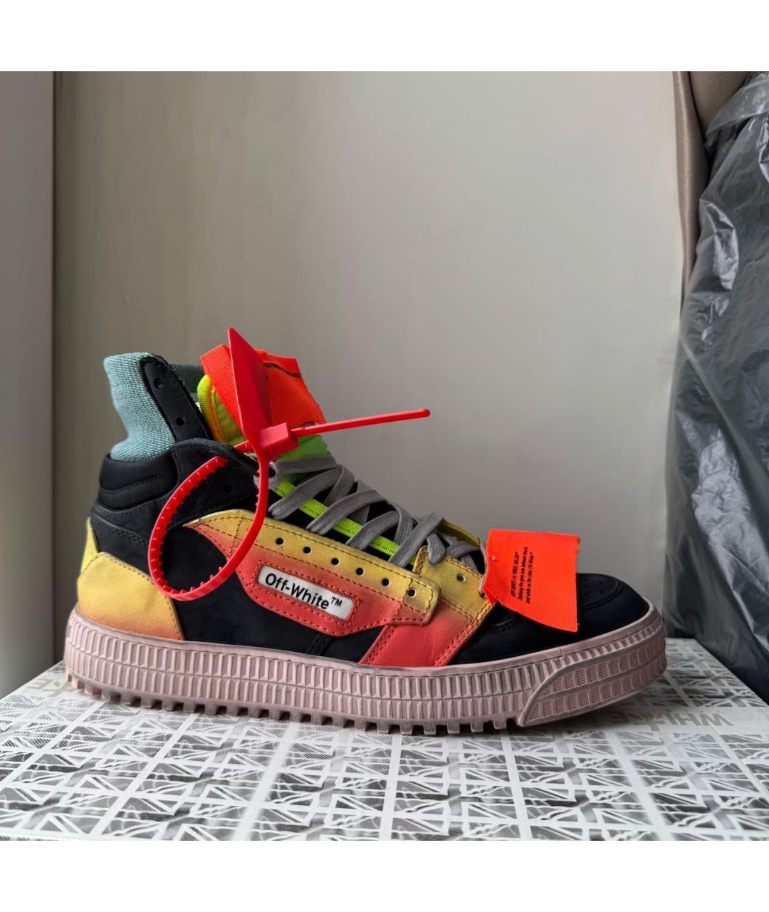 OFF-WHITE Мульти кожаные кеды, фото 9