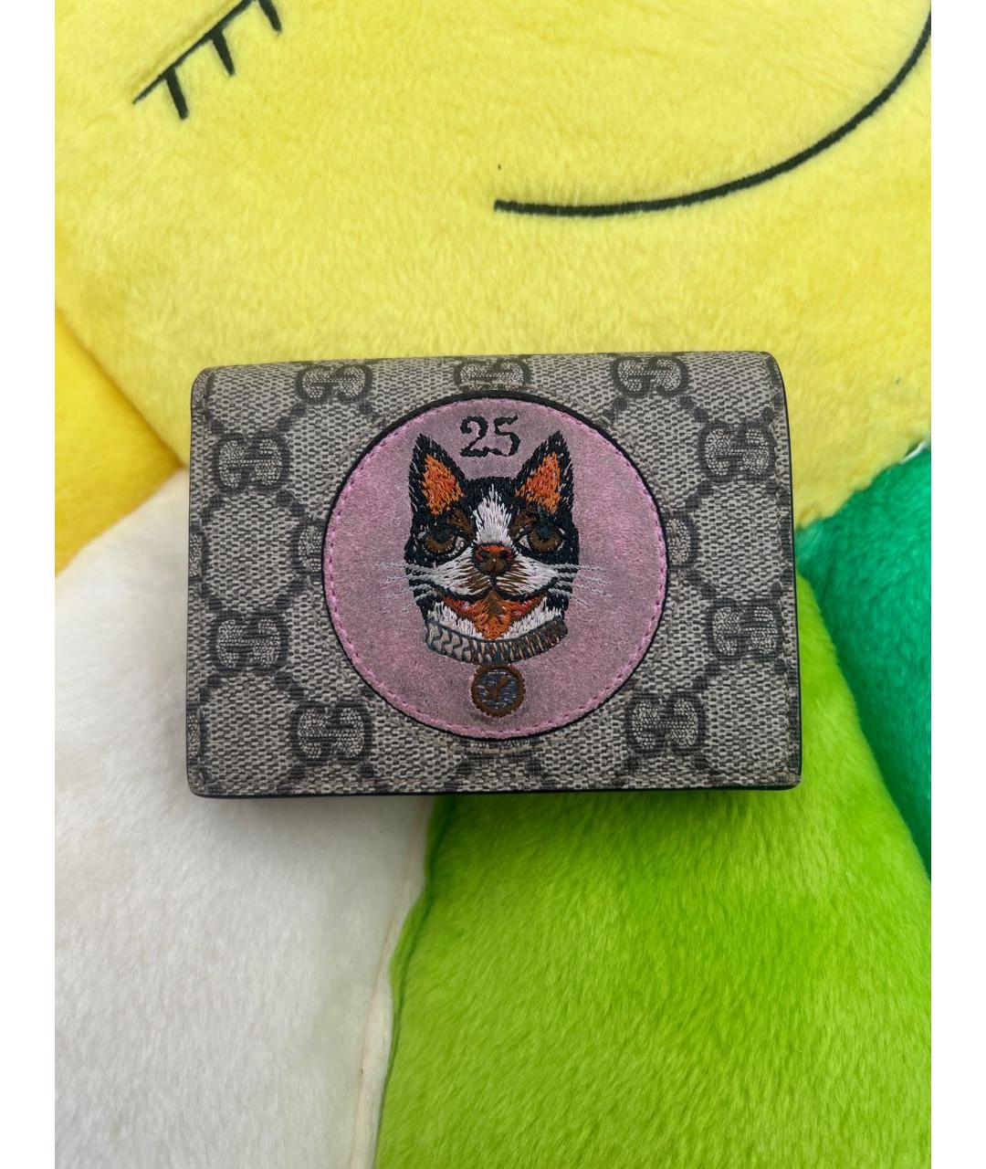 GUCCI Антрацитовый кожаный кошелек, фото 2