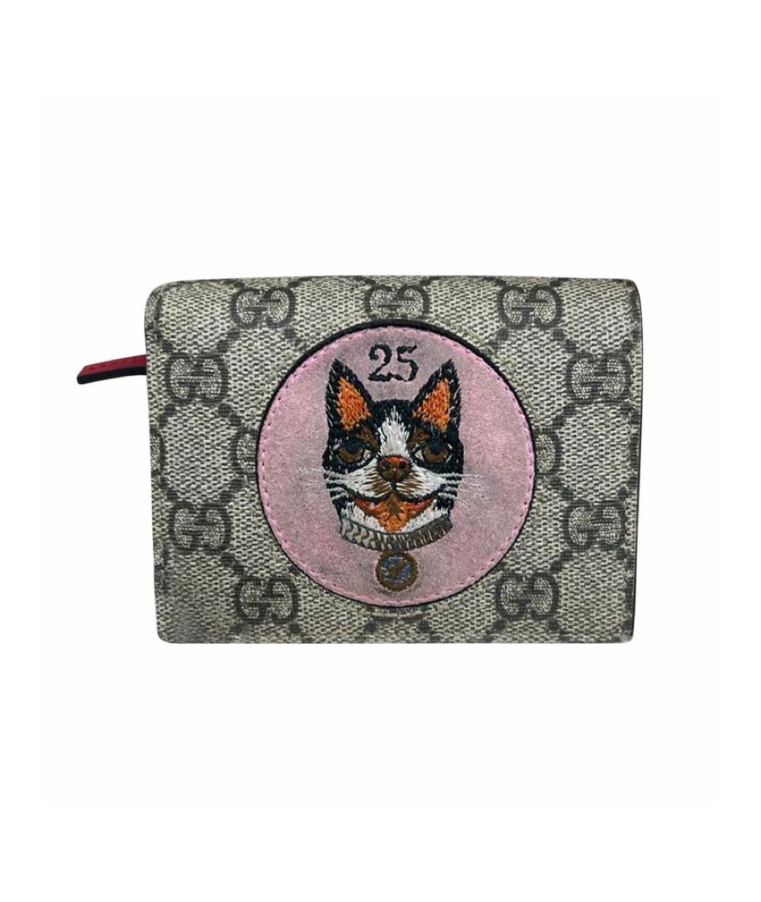 GUCCI Антрацитовый кожаный кошелек, фото 9