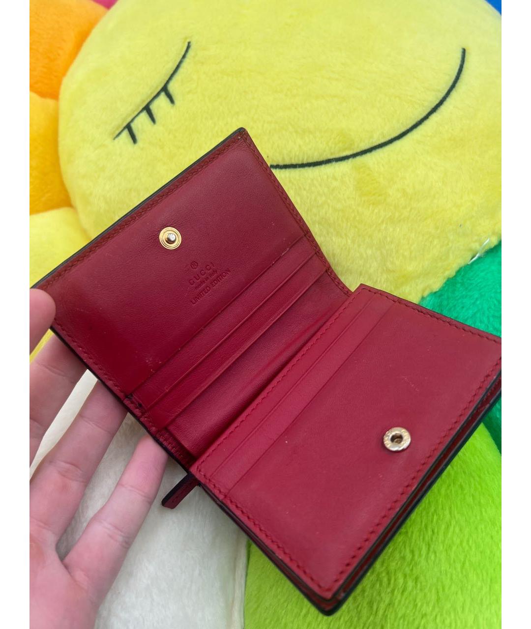 GUCCI Антрацитовый кожаный кошелек, фото 5