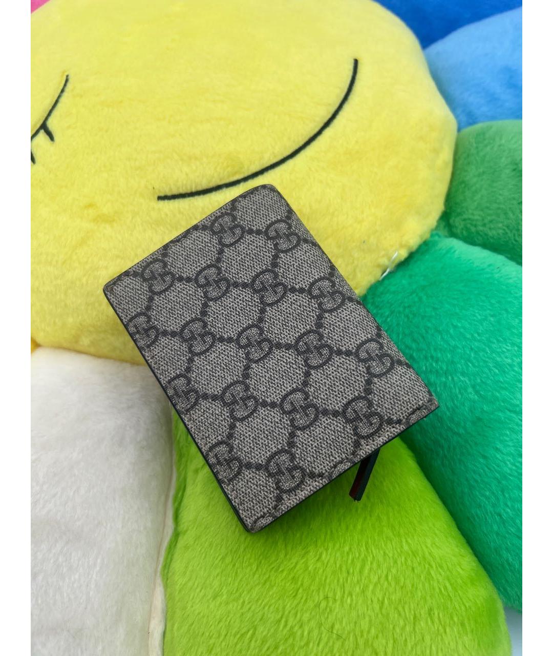 GUCCI Антрацитовый кожаный кошелек, фото 8