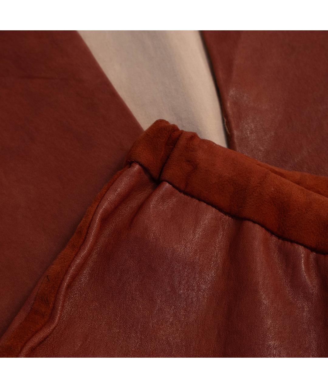 ISABEL MARANT Красная кожаная юбка миди, фото 4