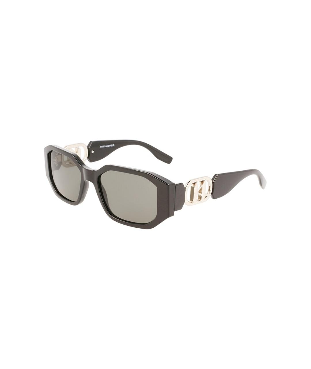 KARL LAGERFELD Черные пластиковые солнцезащитные очки, фото 4