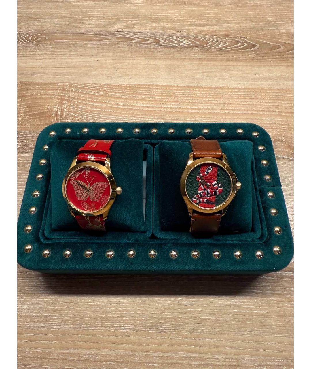 GUCCI Бордовые часы, фото 7