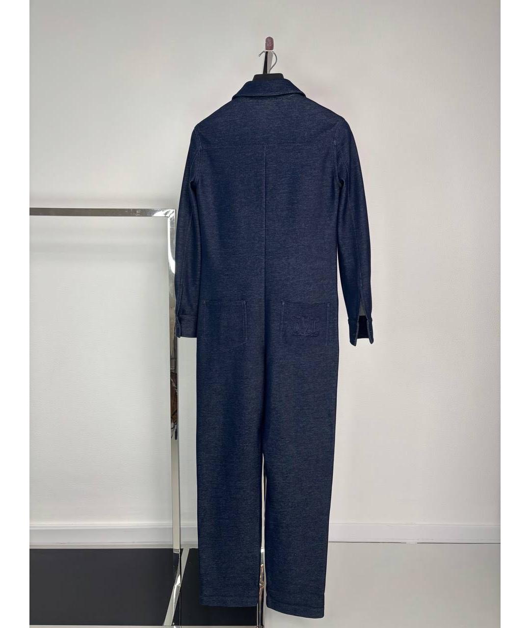 MAX MARA Синий хлопковый комбинезон, фото 2