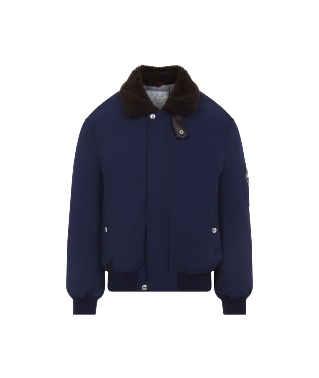 BRUNELLO CUCINELLI Темно-синяя куртка, фото 1