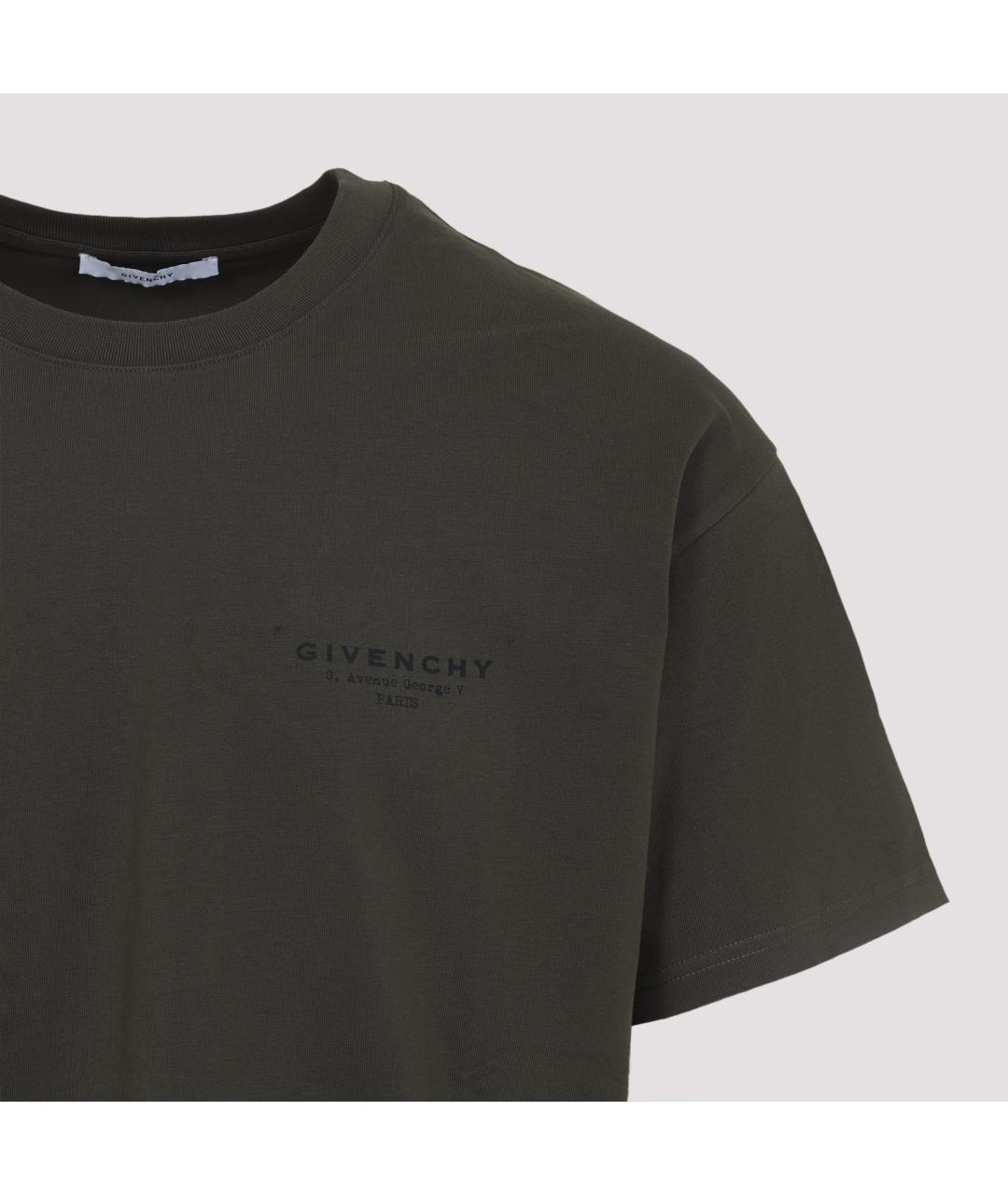 GIVENCHY Зеленая хлопковая футболка, фото 3