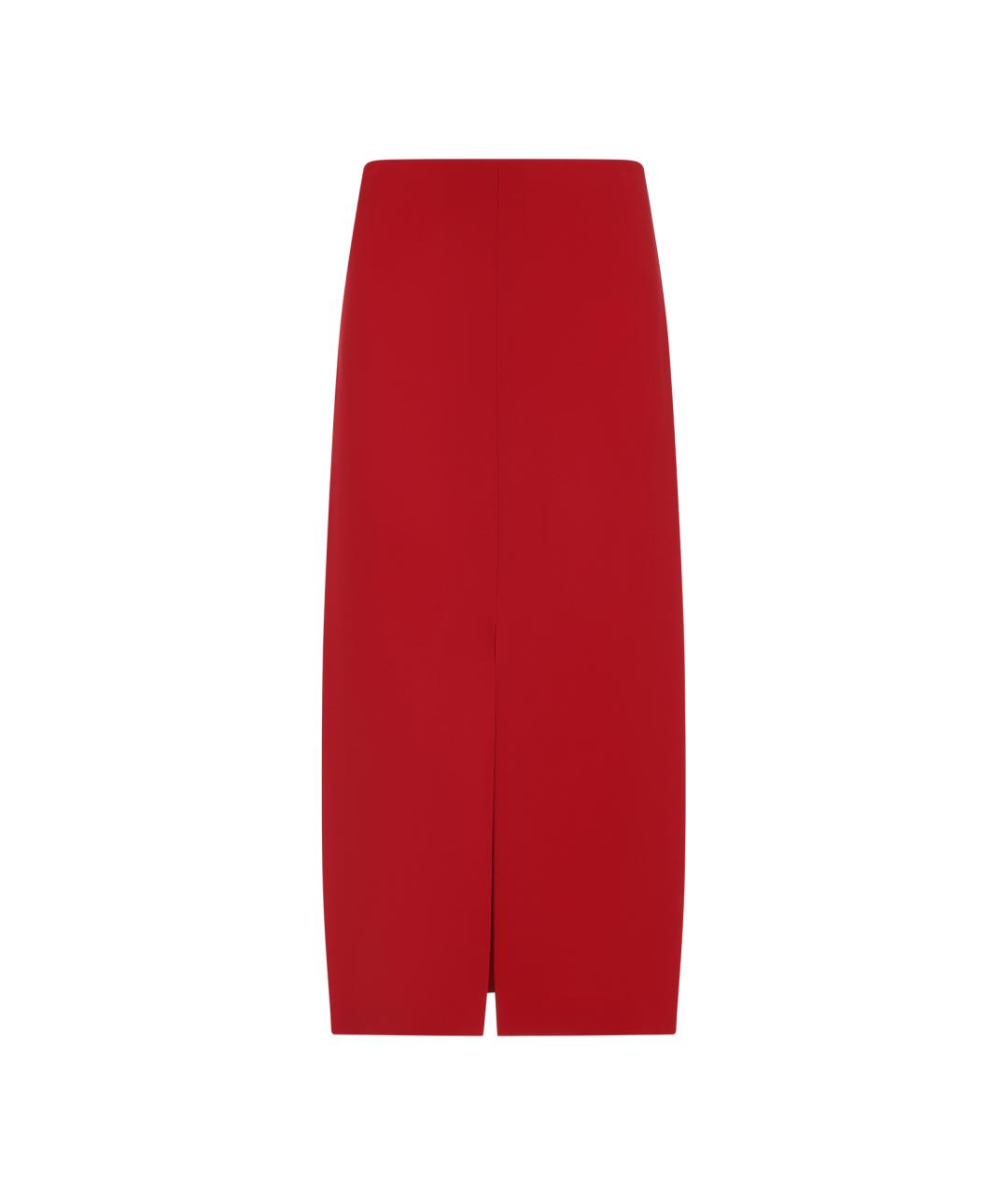 Carven Красная ацетатная юбка миди, фото 1