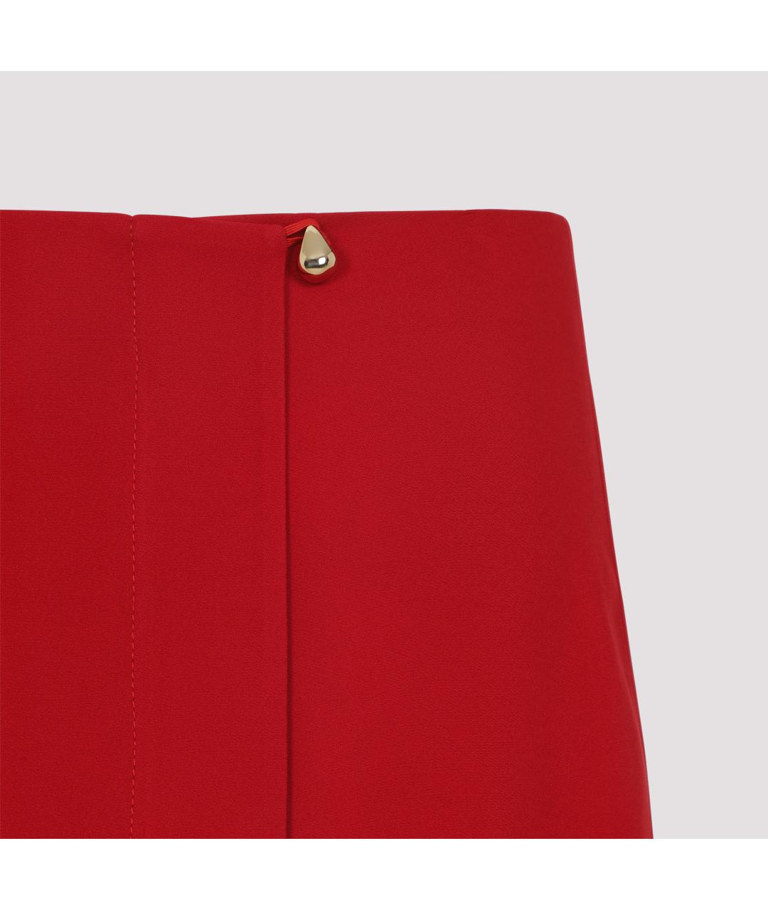 Carven Красная ацетатная юбка миди, фото 5