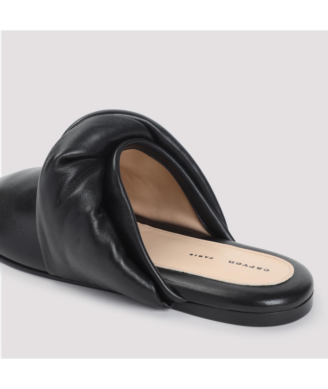 Carven Черные кожаные сабо, фото 6