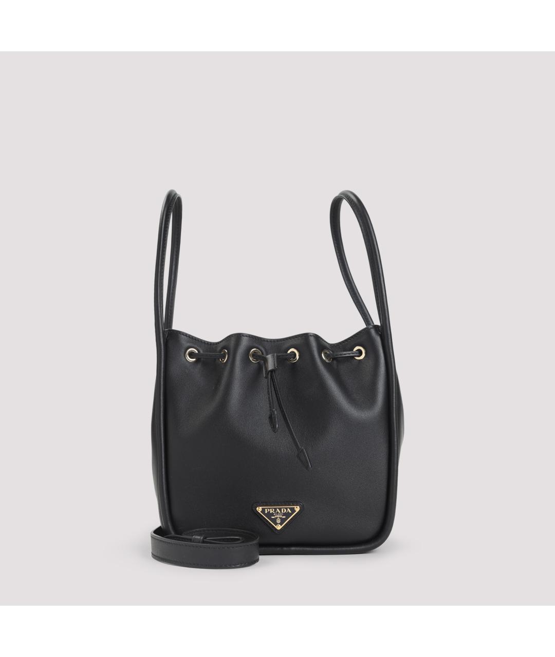PRADA Черная кожаная сумка тоут, фото 2