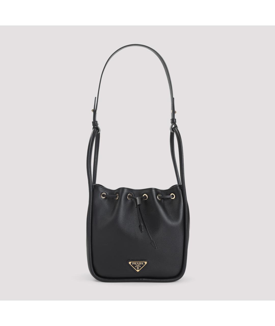 PRADA Черная кожаная сумка тоут, фото 5