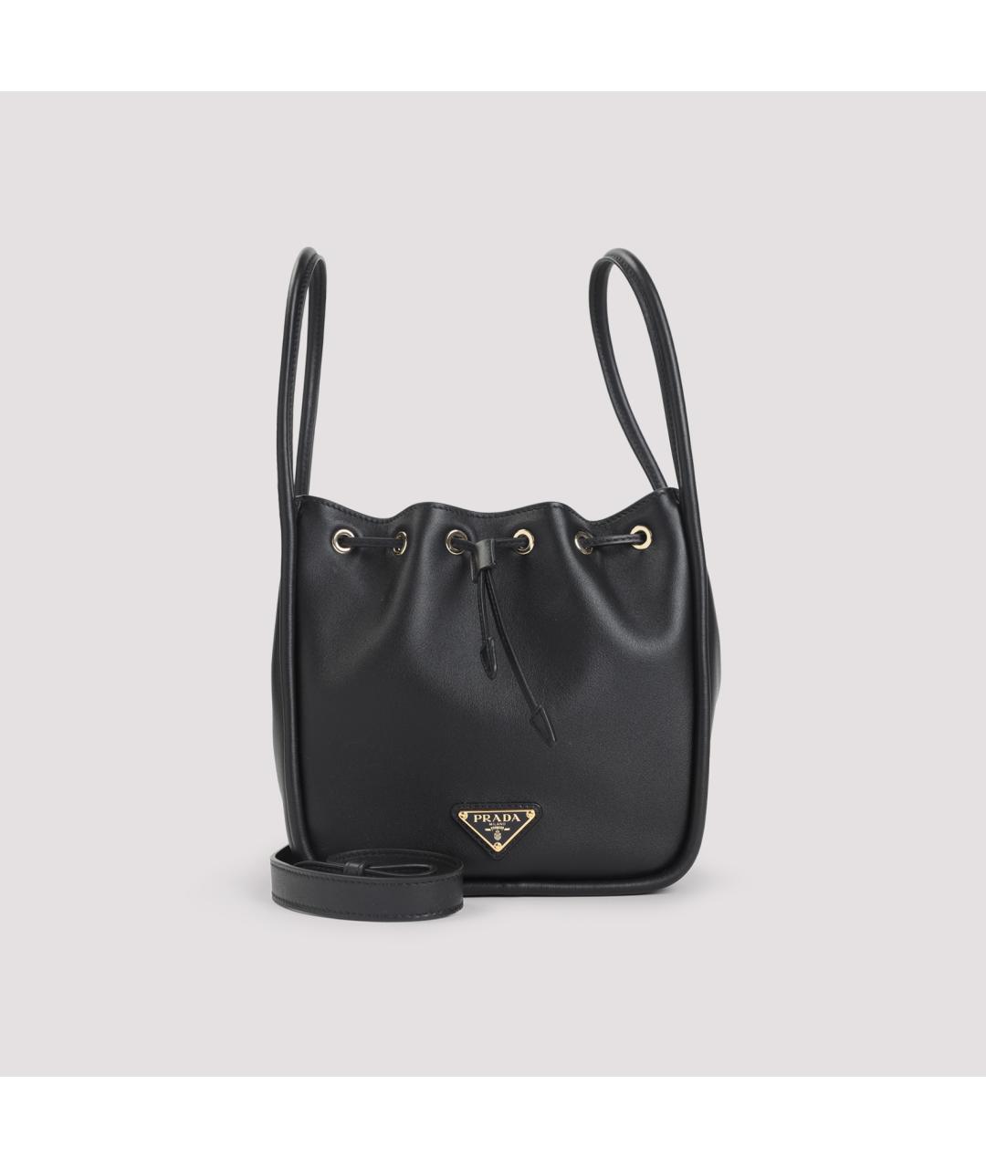 PRADA Черная кожаная сумка тоут, фото 3