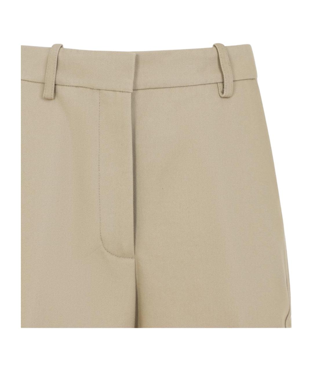 GIVENCHY Бежевые хлопковые прямые брюки, фото 3