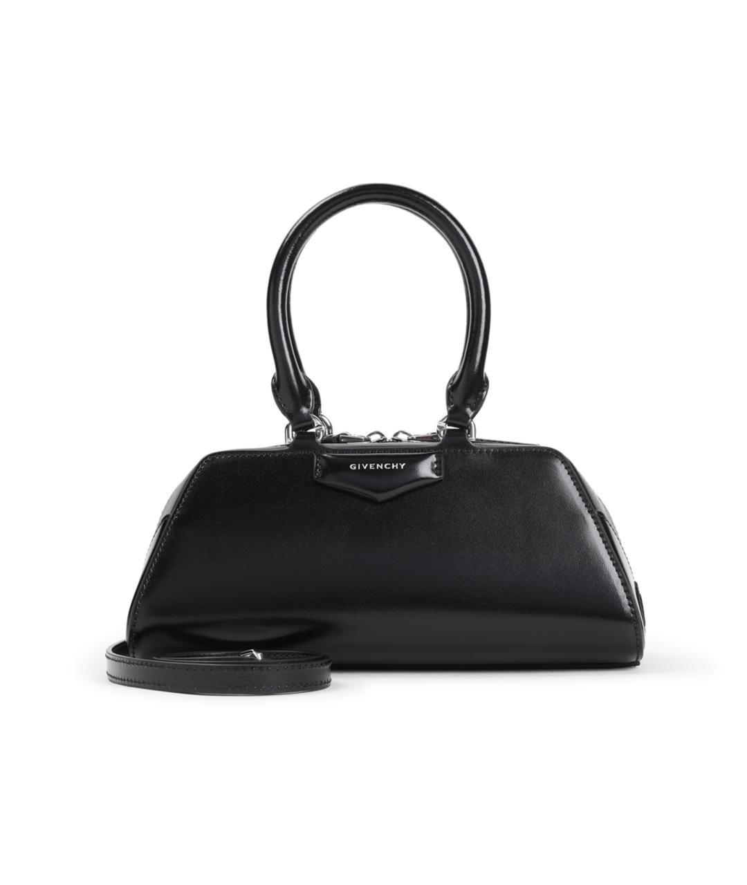 GIVENCHY Черная кожаная сумка с короткими ручками, фото 1