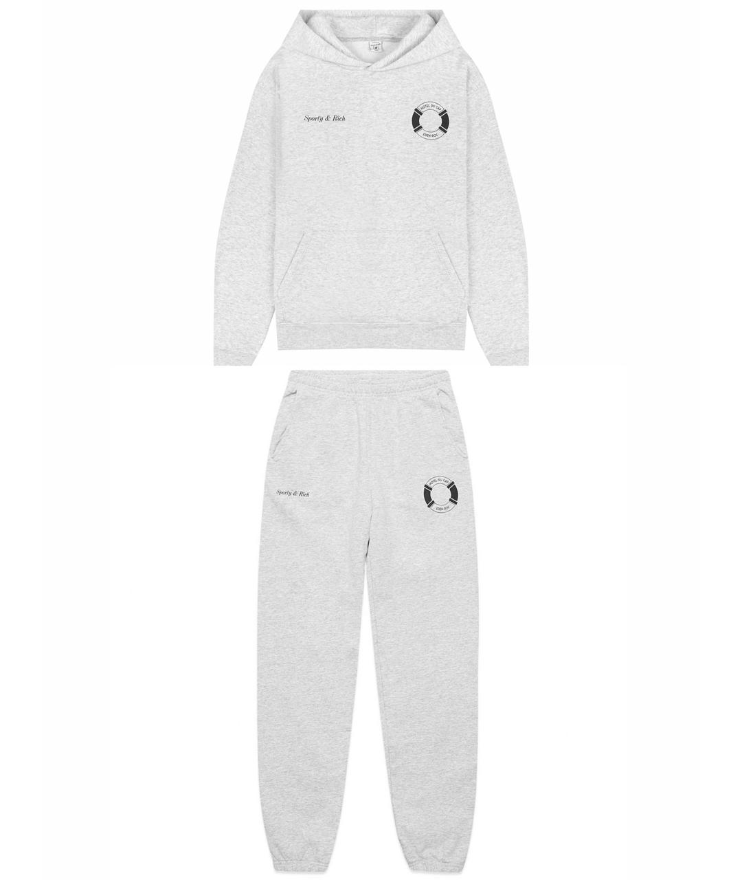SPORTY AND RICH Серый хлопковый костюм с брюками, фото 1