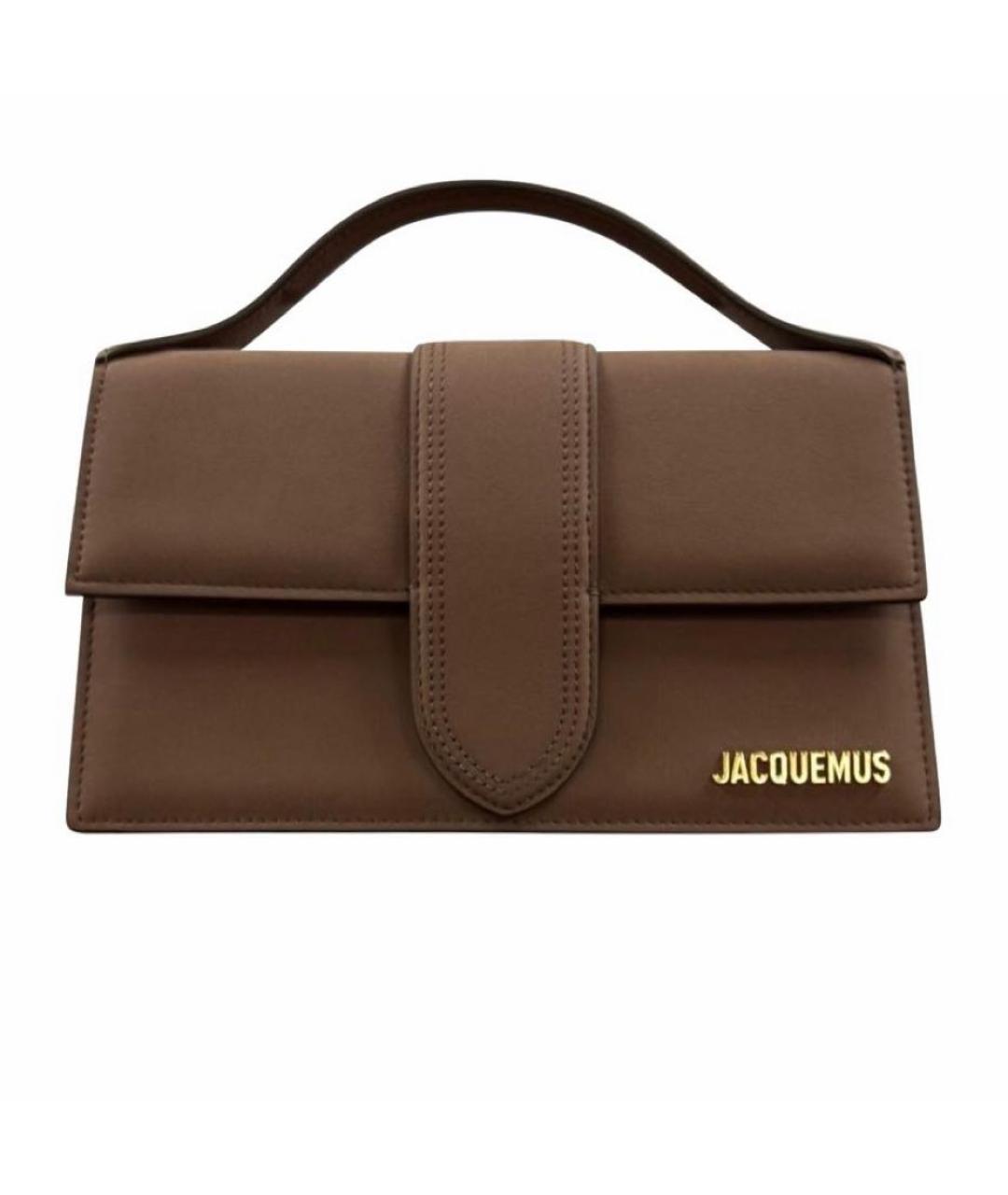 JACQUEMUS Коричневая кожаная сумка через плечо, фото 1