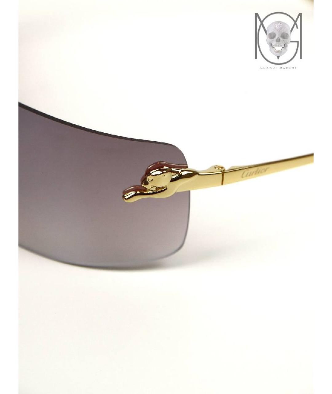 CARTIER Золотые металлические солнцезащитные очки, фото 5