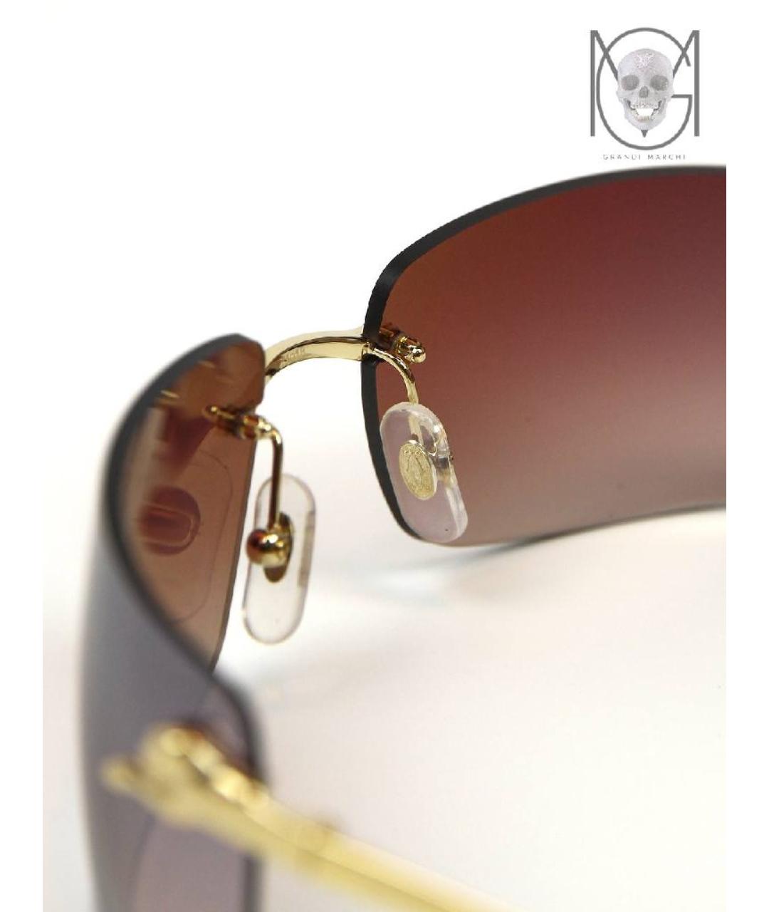 CARTIER Золотые металлические солнцезащитные очки, фото 4