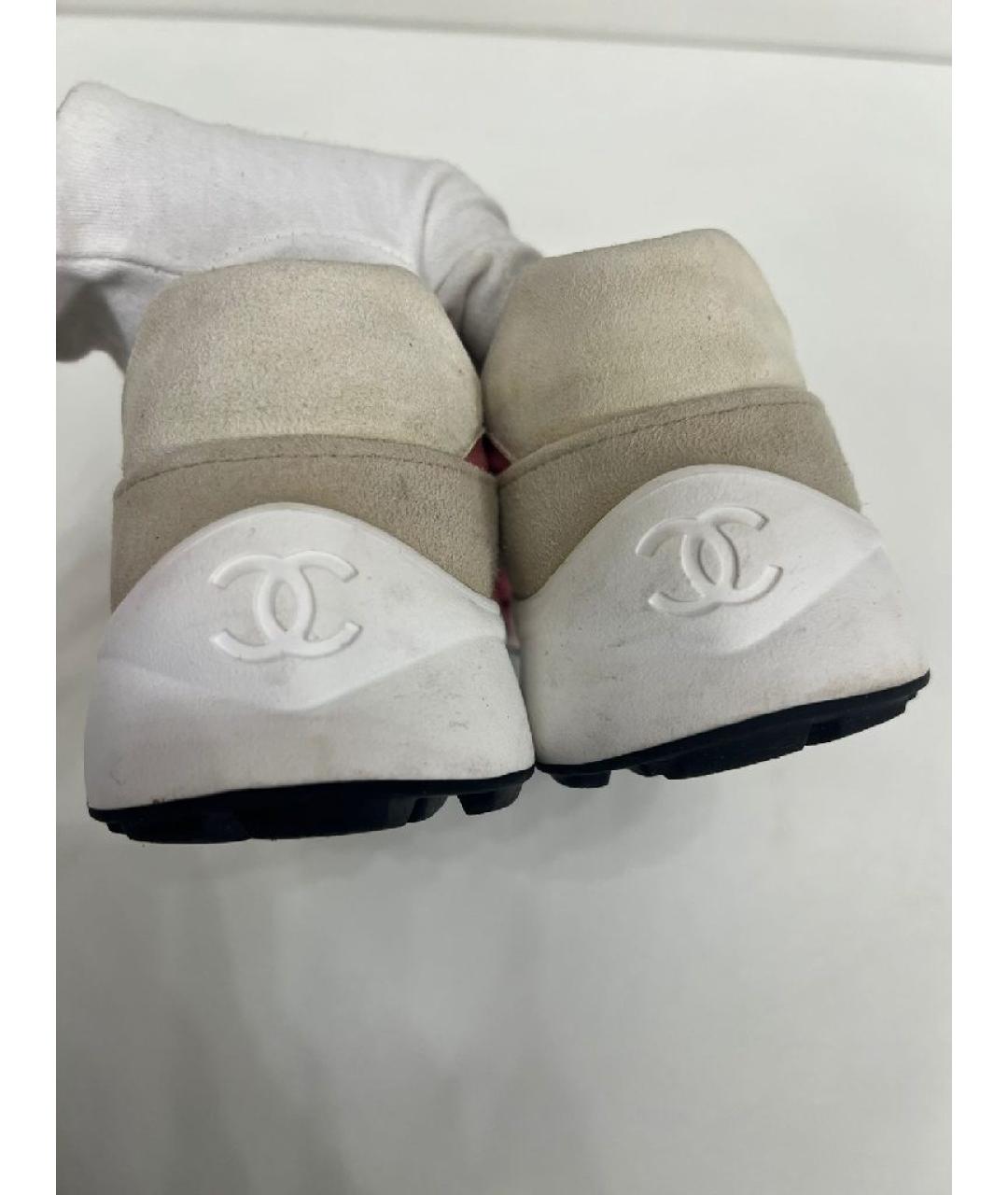 CHANEL Розовые замшевые кроссовки, фото 4