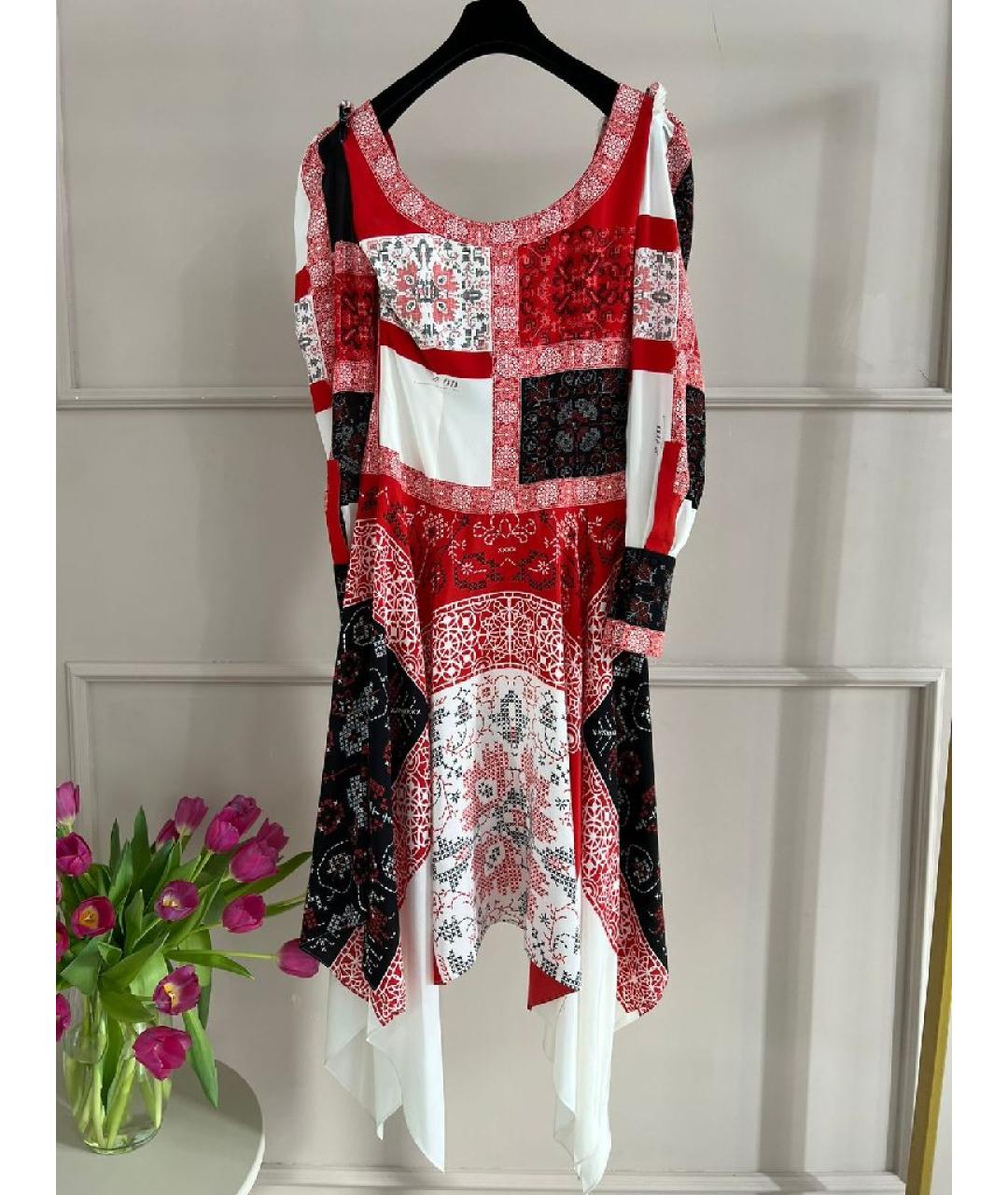 ALEXANDER MCQUEEN Розовое шелковое повседневное платье, фото 2