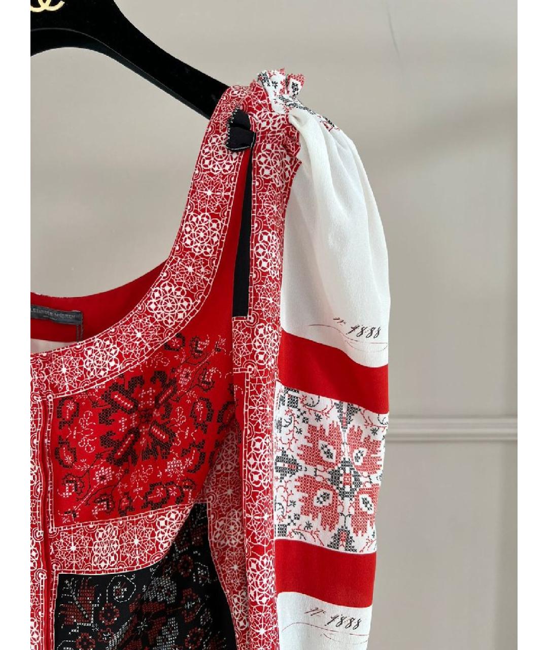 ALEXANDER MCQUEEN Розовое шелковое повседневное платье, фото 8
