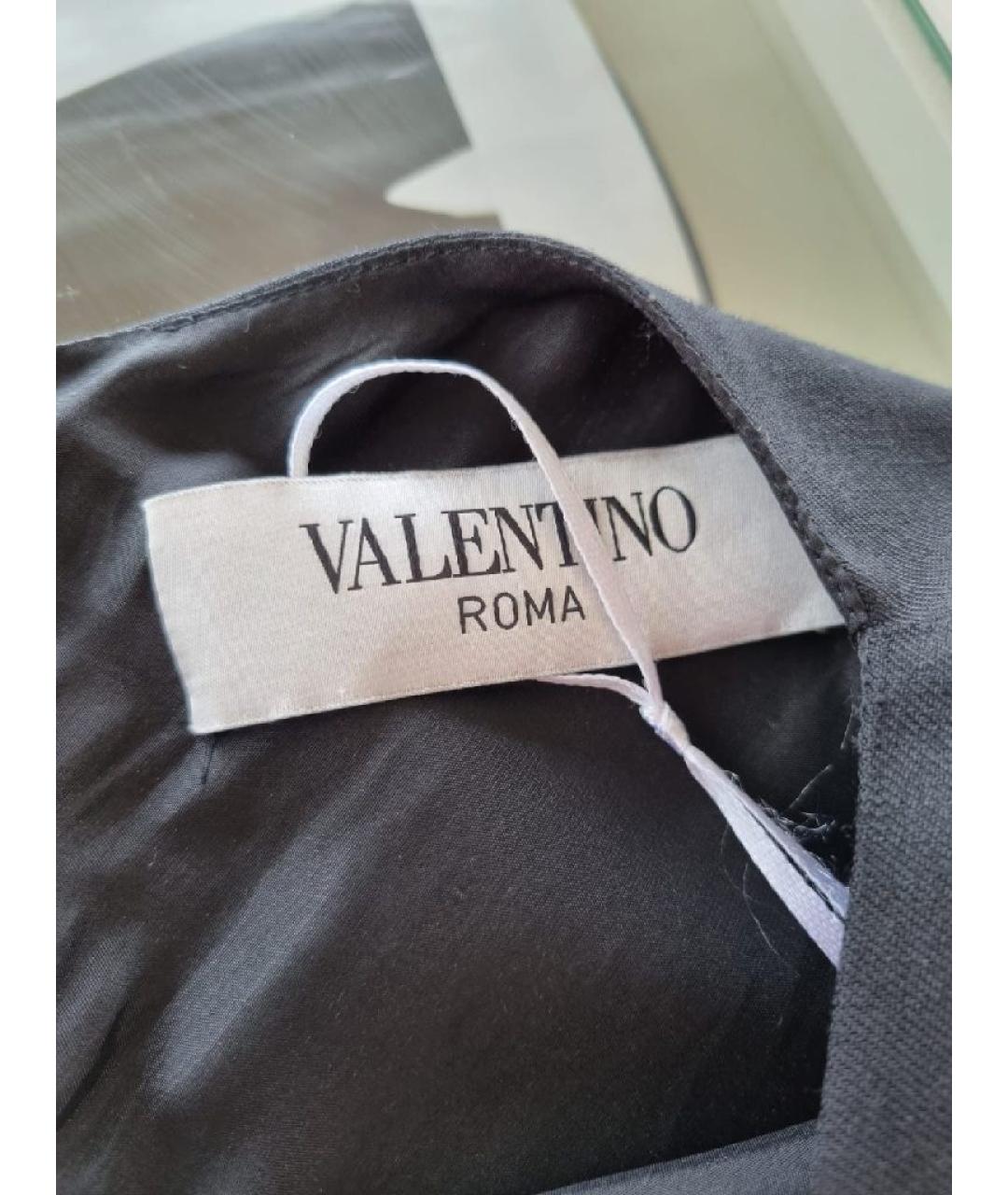 VALENTINO Черное хлопковое повседневное платье, фото 3