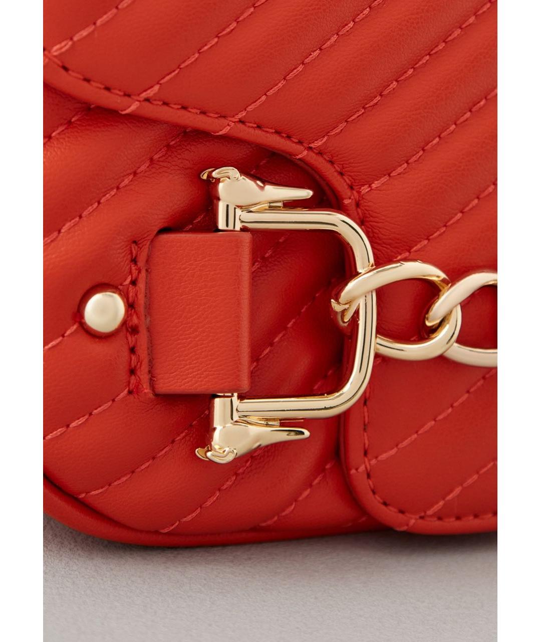 TRUSSARDI JEANS Оранжевая сумка через плечо из искусственной кожи, фото 3