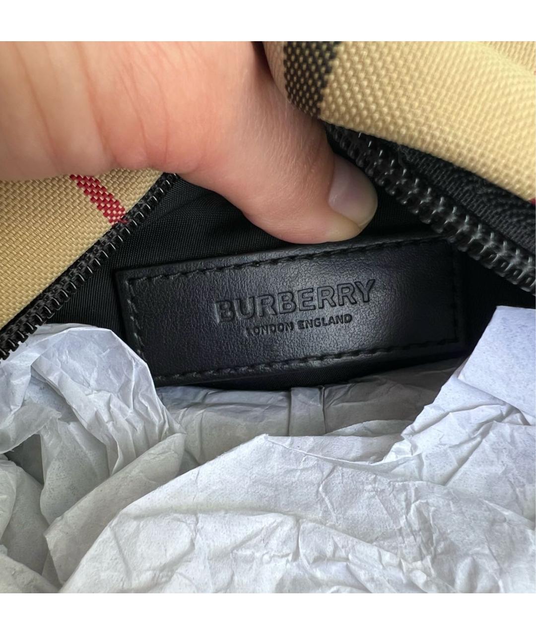 BURBERRY Мульти тканевая сумка на плечо, фото 5