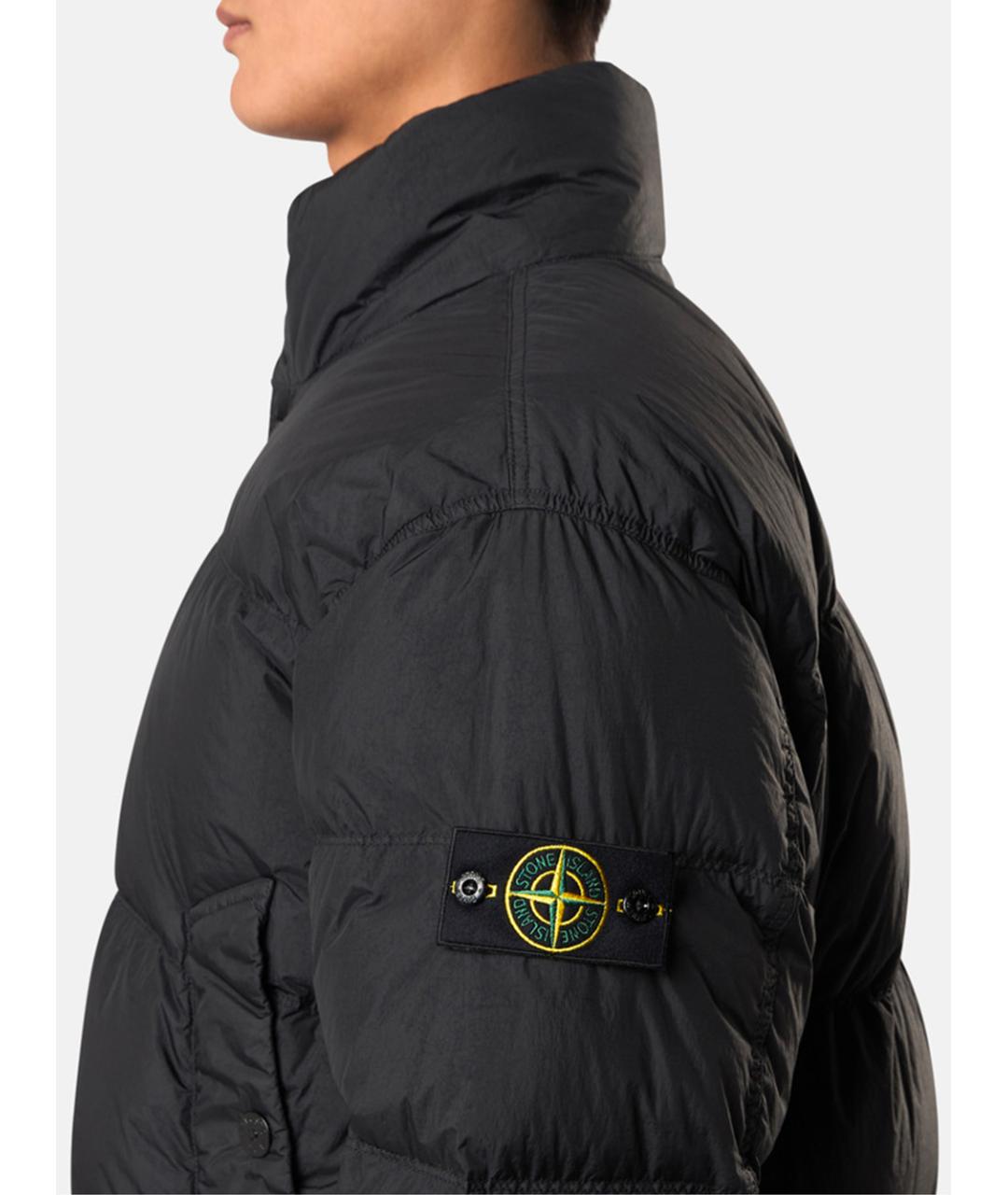 STONE ISLAND Антрацитовая полиамидовая куртка, фото 3