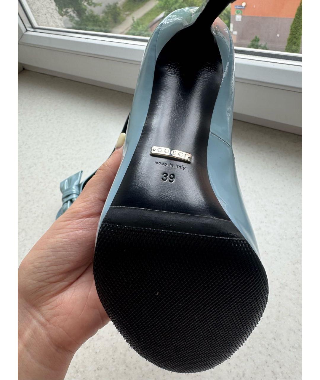 GUCCI Голубые туфли, фото 5