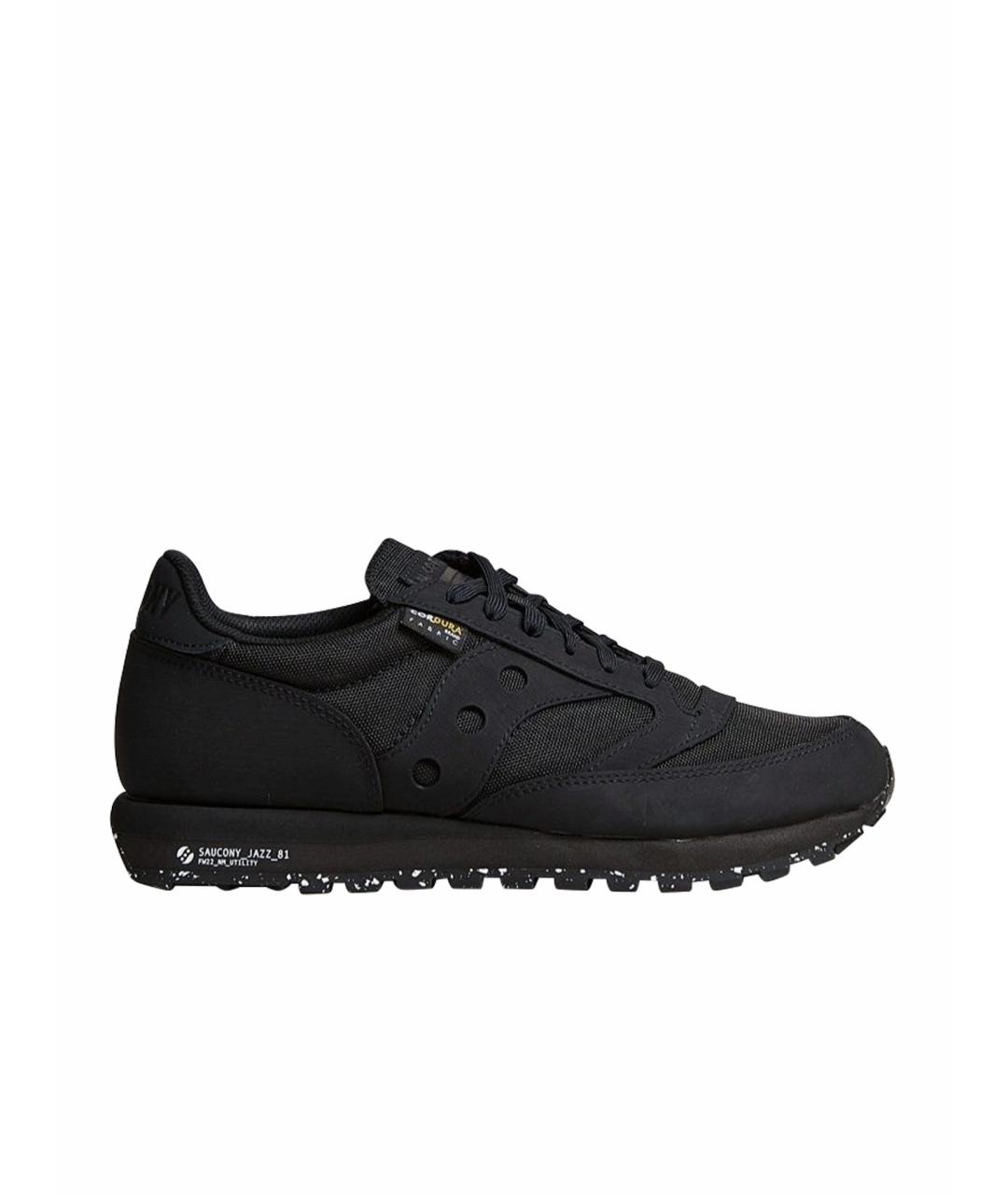 SAUCONY Черные кожаные низкие кроссовки / кеды, фото 1