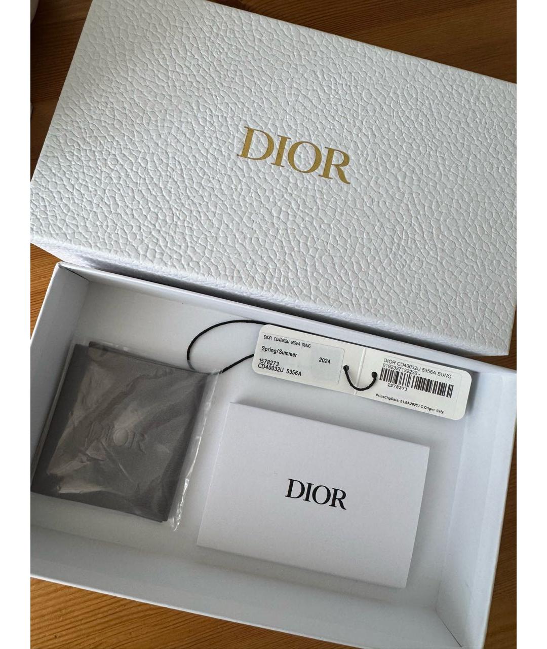 CHRISTIAN DIOR Коричневые пластиковые солнцезащитные очки, фото 6