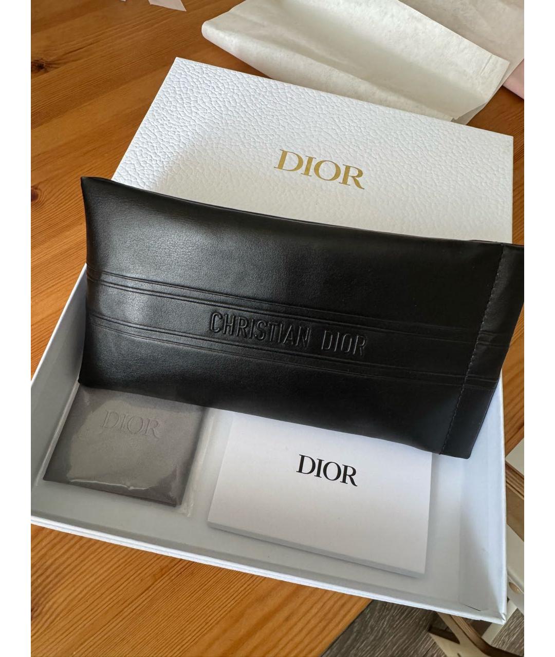 CHRISTIAN DIOR Коричневые пластиковые солнцезащитные очки, фото 4