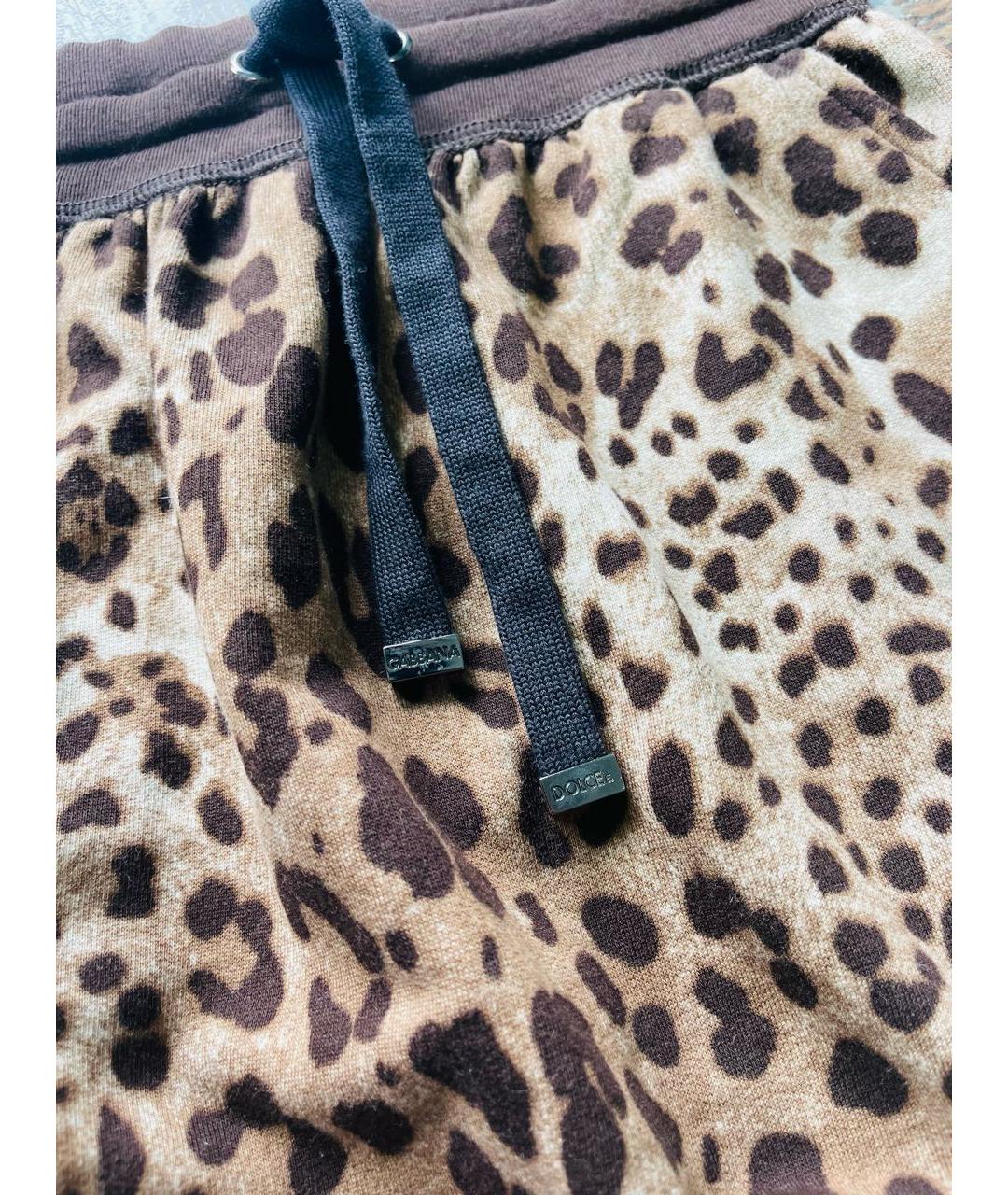DOLCE&GABBANA Коричневая хлопковая юбка мини, фото 6