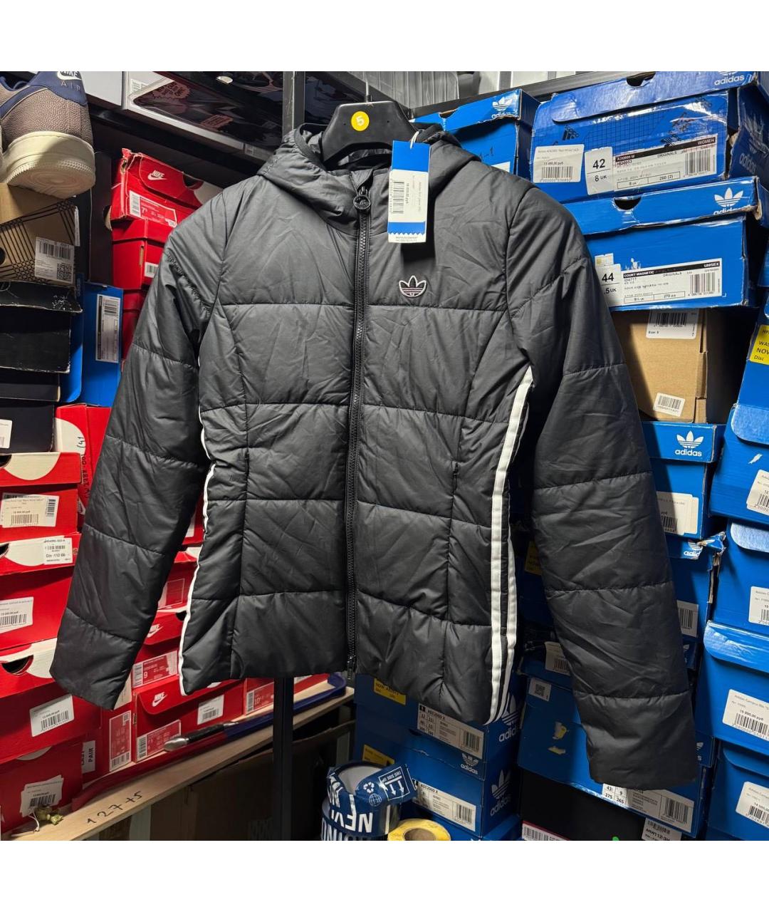 ADIDAS Черный пуховик, фото 2