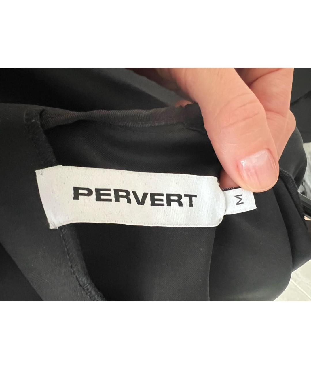 PERVERT Черное шерстяное вечернее платье, фото 6