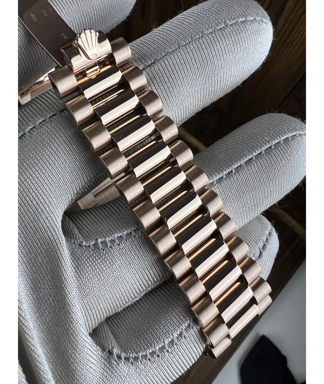 ROLEX Зеленые часы из розового золота, фото 8