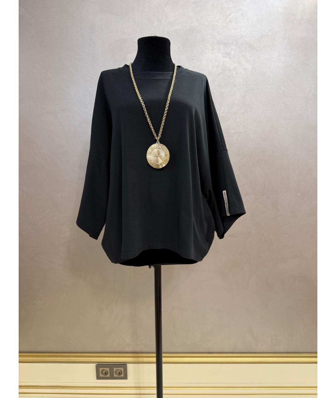 ALEXANDRE VAUTHIER Черная хлопковая футболка, фото 2