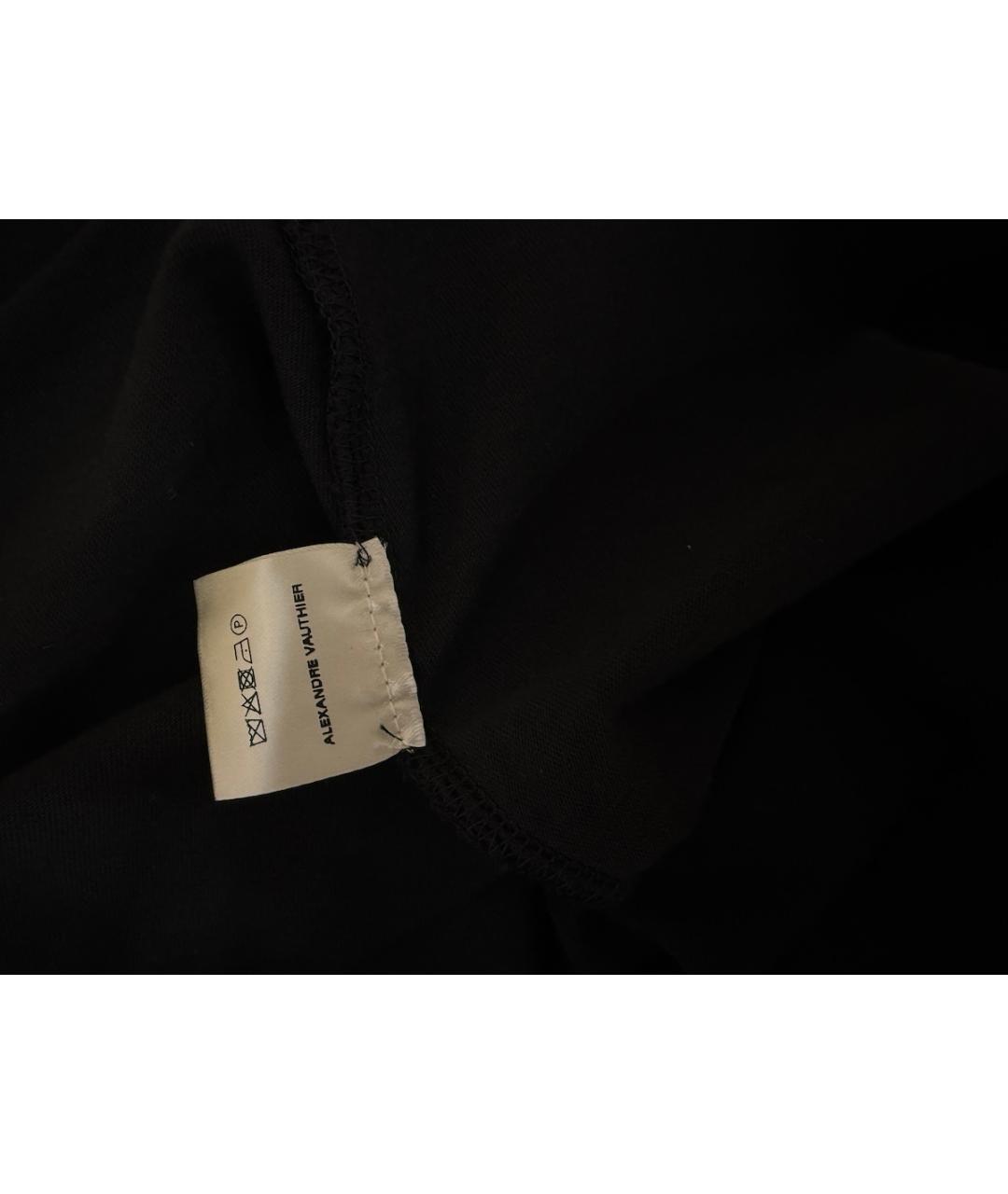 ALEXANDRE VAUTHIER Черная хлопковая футболка, фото 6