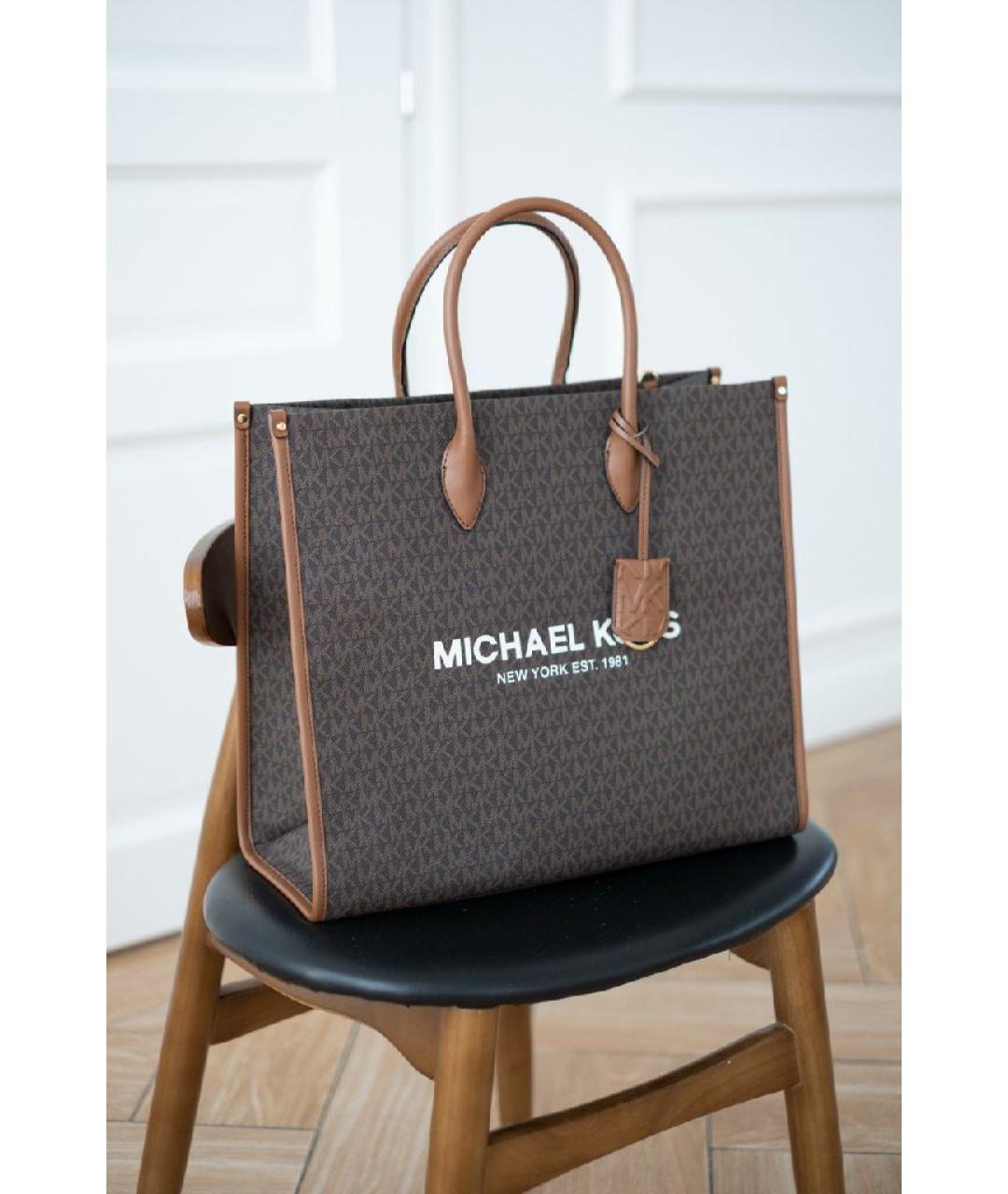 MICHAEL KORS Коричневая сумка тоут, фото 4
