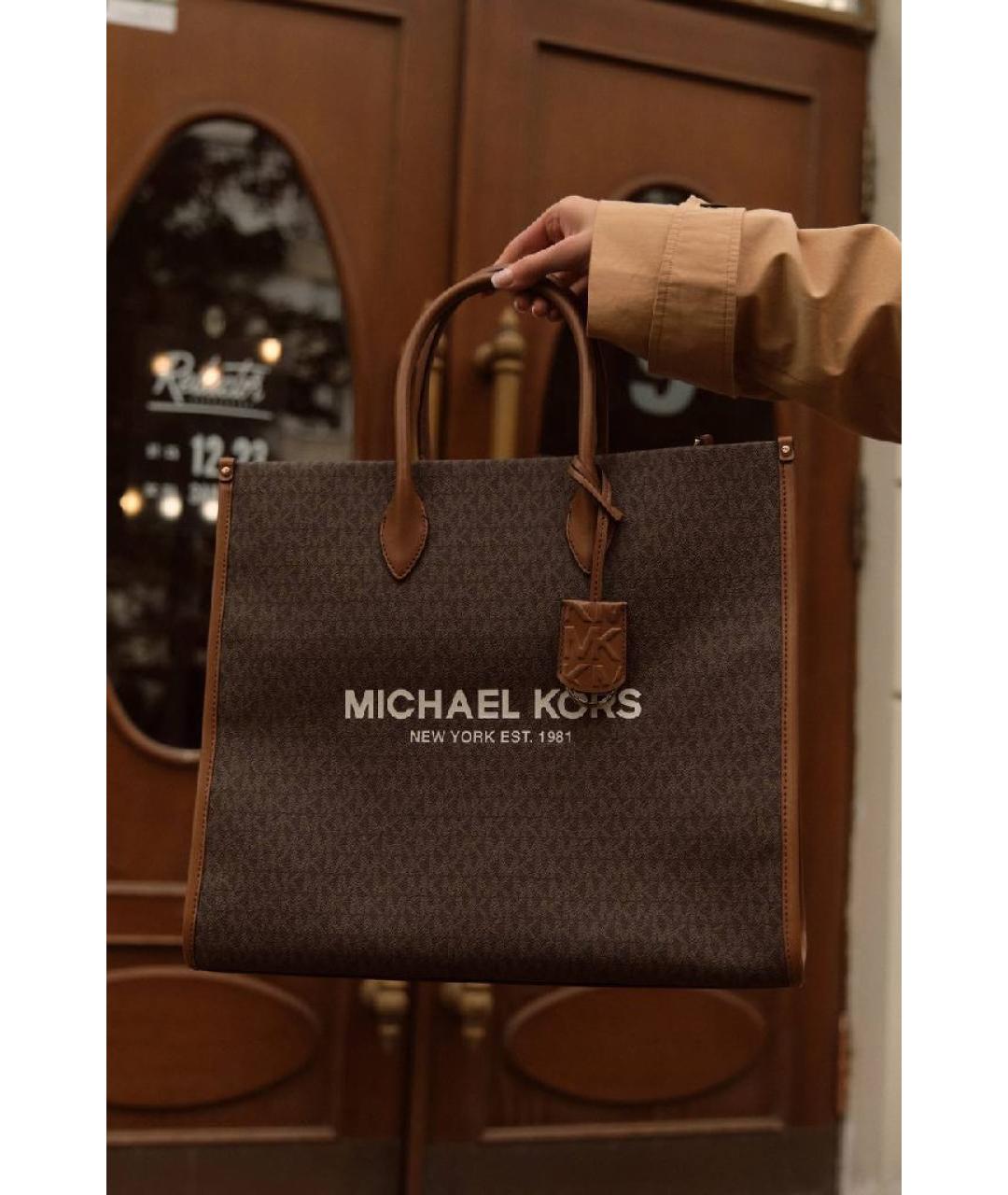 MICHAEL KORS Коричневая сумка тоут, фото 2