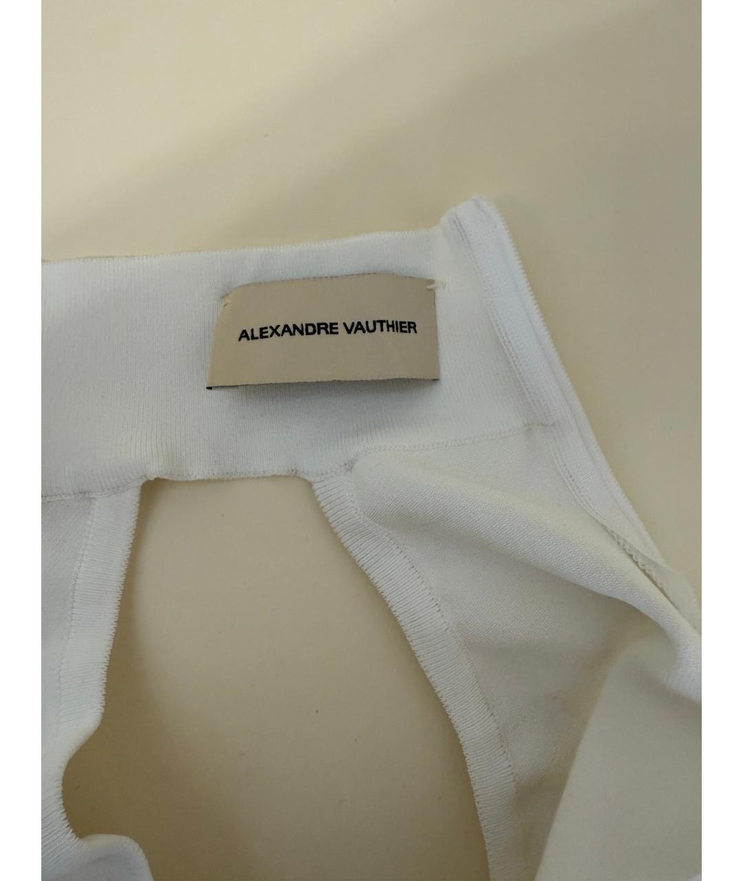 ALEXANDRE VAUTHIER Белое вискозное повседневное платье, фото 4