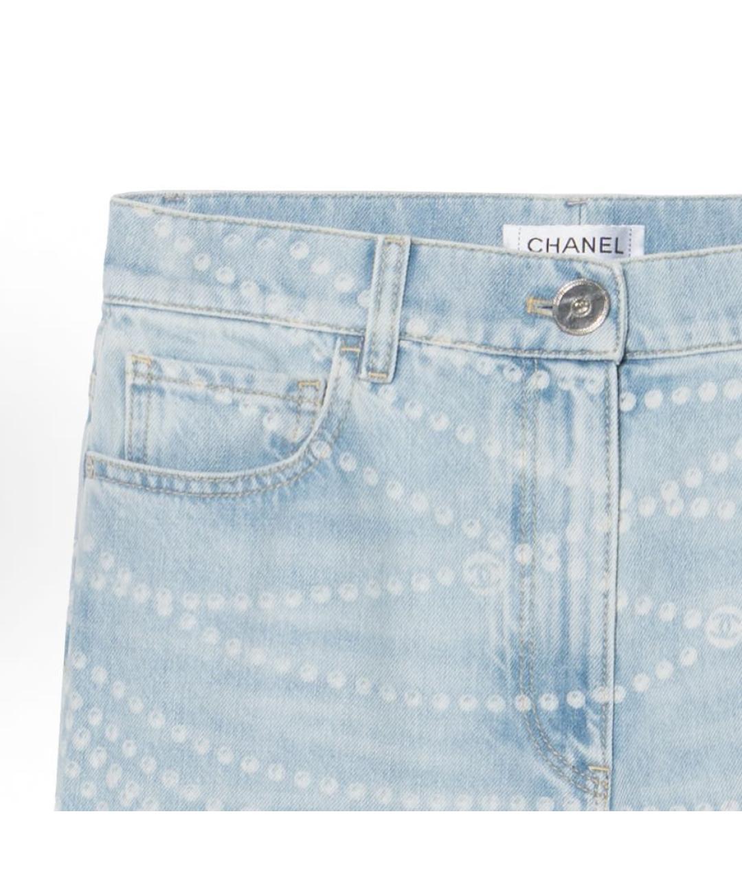 CHANEL Голубые прямые джинсы, фото 5